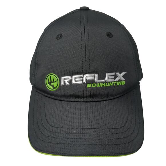 Reflex Bowhunting Strapback Baseball Cap Black One Size Adjustable Embroidered - Picture 1 of 9